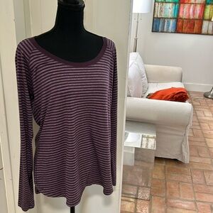 Calia purple striped long sleeve t-shirt XL